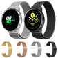 Stainless steel mesh smartwatch bands in multiple colors, 20mm width
