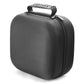 Black molded storage case with top handle for handheld vacuum accessories