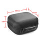 Black molded storage case with red measurement guides on the front