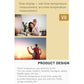 V8 product design card featuring a temperature monitoring bracelet and display