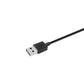 Black USB-A charging cable with molded connector, angled close-up
