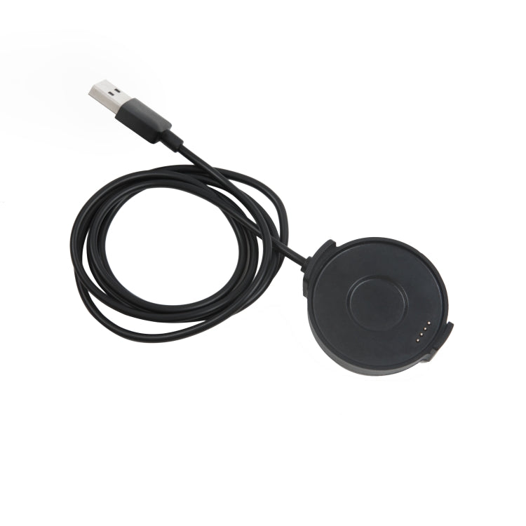 Black magnetic charging cable with USB-A plug and coiled cable