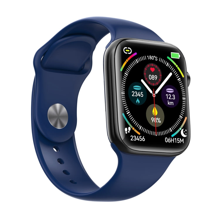 Dark blue silicone smart watch with large screen and gauge indicators