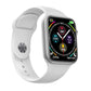 White silicone smart watch with large screen and compass-style gauge