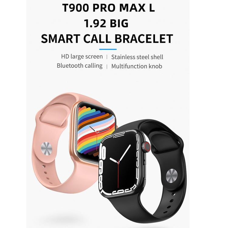 Two smart watches with large screens, pink and black silicone bands