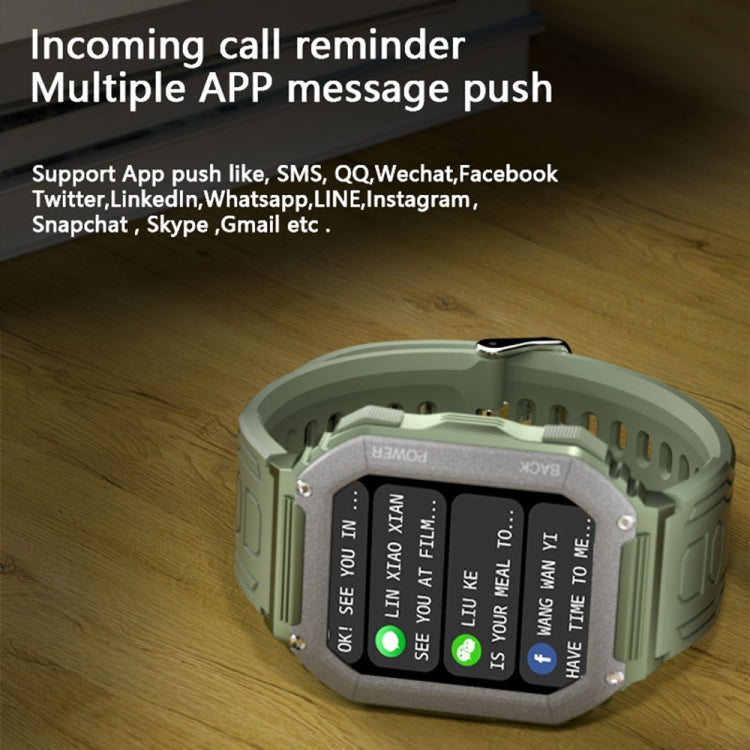 Sports smartwatch with incoming call reminder graphic on the screen