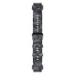 Camouflage silicone watch band, flat view with adjustment holes and clasp ends