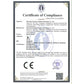 Certificate of Compliance document with CE mark and signatures