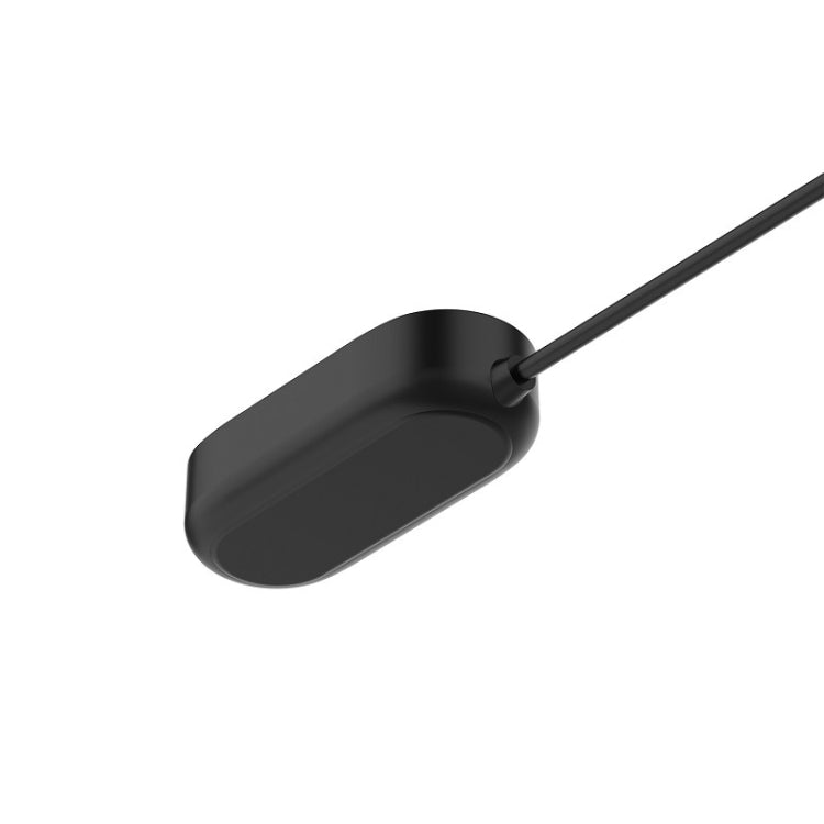 Black charging cable with oval charging cradle end
