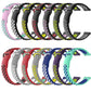 Assorted two-tone silicone watch bands with multicolor perforation patterns