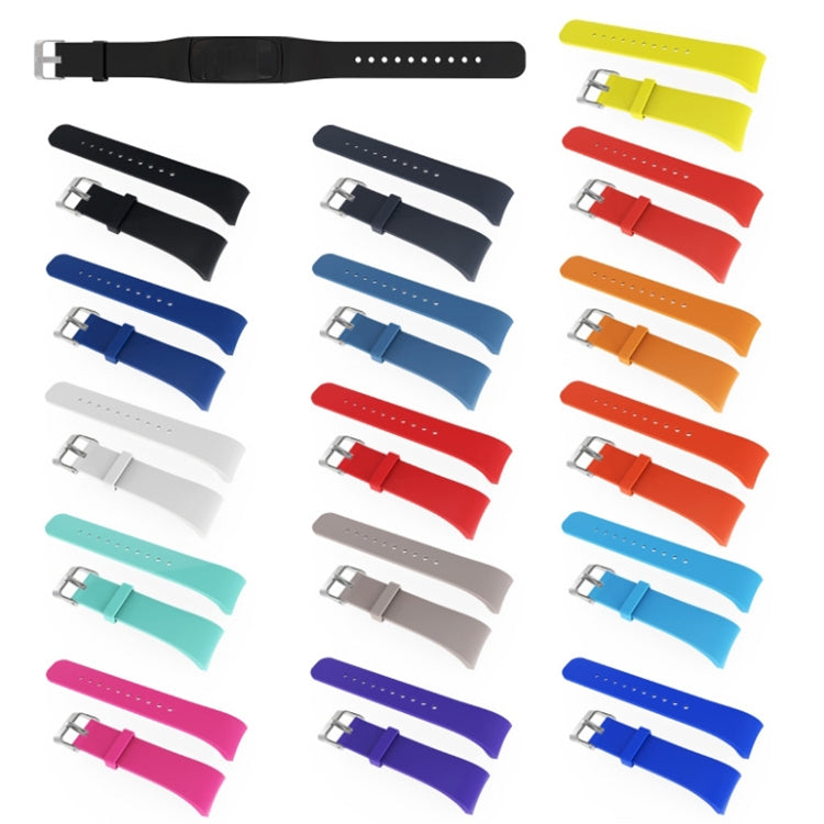 Assorted colored leather watch bands with metal buckles and punched holes