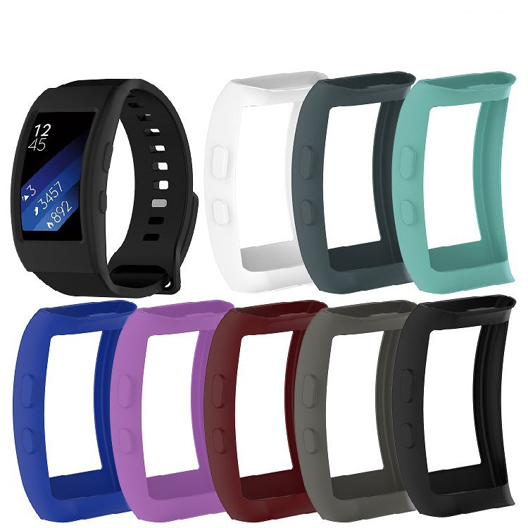 Set of protective watch cases in multiple colors: blue, purple, red, gray, black, teal, white