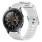 White silicone watch band with vertical ridges and clasp for Galaxy Watch 46mm