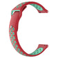 Dual-color silicone watch band for 42mm smartwatch, red with green oval dot strap