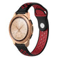 Dual-color silicone watch band for 42mm smartwatch, black with red oval dot pattern