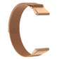 Rose gold milanese watch band with metal clasp detail