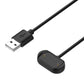 Black USB-A plug charging cable with magnetic cradle dock for watch charging