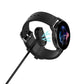 Black magnetic charging cradle cable with contact pins for a smartwatch