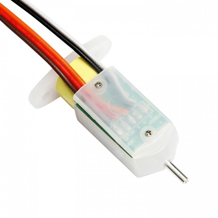 Bed leveling sensor with clear cover, metal probe pins, and color-coded wires