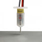 Bed leveling sensor with probe pin mounted above gray surface, wired module