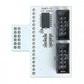 LCD adapter board with component layout and two dual-pin LCD connector sockets