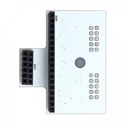 LCD adapter board with two black IDC LCD connectors and a multi-pin header