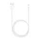 White charging cable with USB-A connector and magnetic watch end