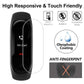 Clear PET screen protector film on fitness tracker screen, touch-sensitive and anti-fingerprint