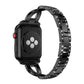 Colorful Diamond Stainless Steel Watch Band for Apple Watch Series 7 41mm / 6 & SE & 5 & 4 40mm / 3 & 2 & 1 38mm