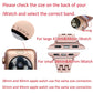 Rose gold stainless steel watch band with diamond-link connectors and adjustable clasp