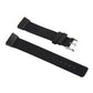 Black nylon watch band set with silver buckles and adjustment holes for Fitbit Charge 3