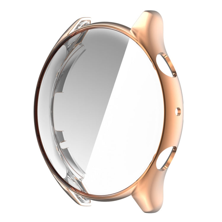 Rose gold electroplated TPU full-coverage watch case with clear screen cover