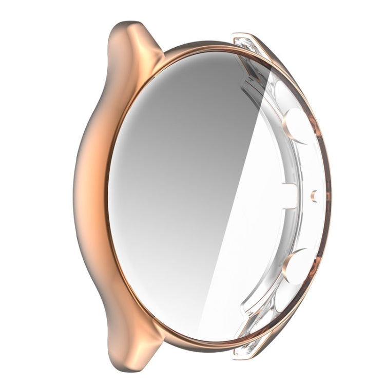 Rose gold electroplated TPU full-coverage watch case with clear front