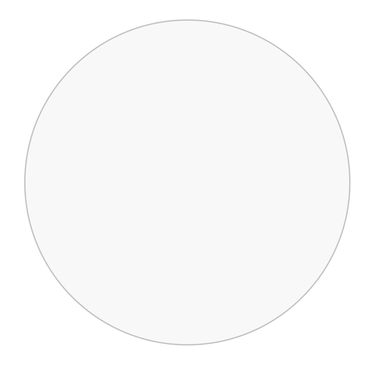 Clear 2.5D tempered glass screen protector disc for 42mm smartwatch screen