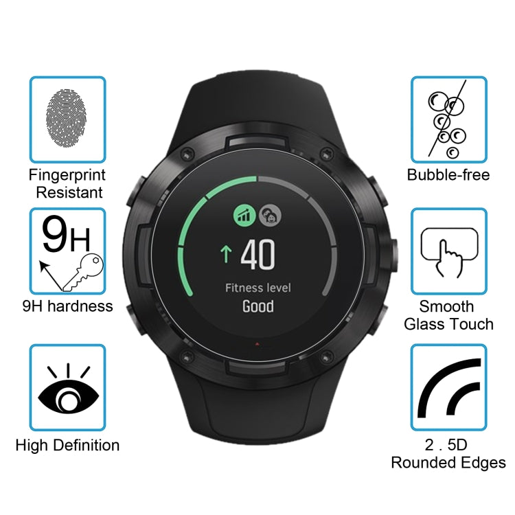Tempered 9H smartwatch screen protector film with smooth glass touch