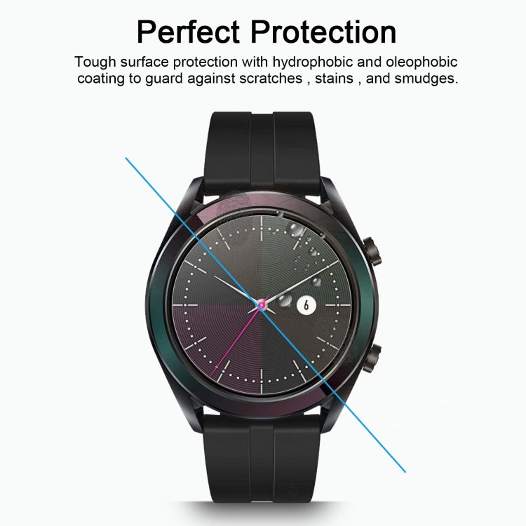 Hydrophobic tempered glass screen protector film for smartwatch, clear protective layer
