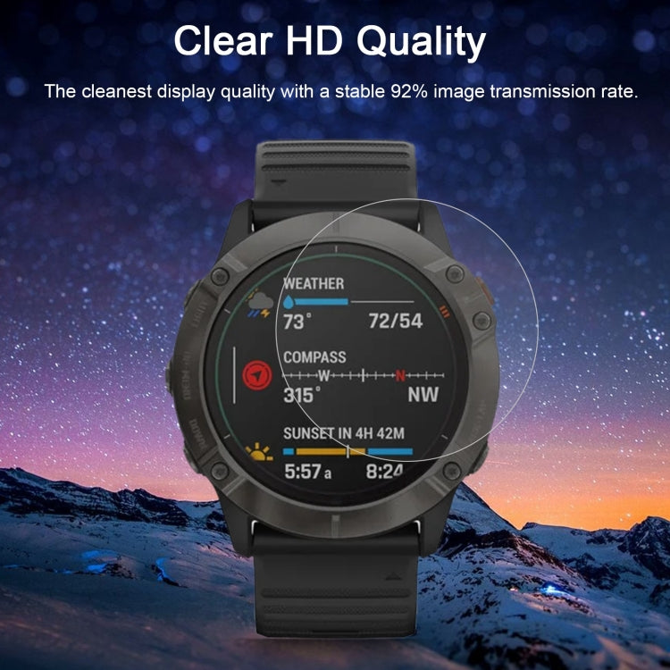 Clear HD tempered glass screen protector for Garmin Fenix 6X with 92% image transmission