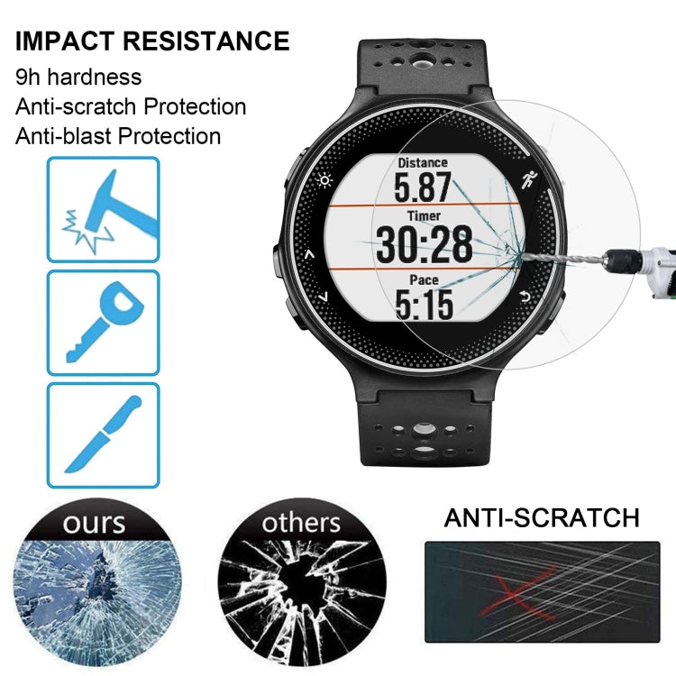 Tempered glass screen protector for Forerunner 235, anti-scratch clear shield