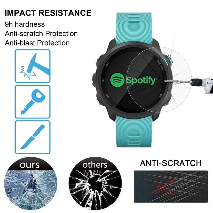 Garmin Forerunner 245 tempered glass protector with anti-scratch and impact resistance
