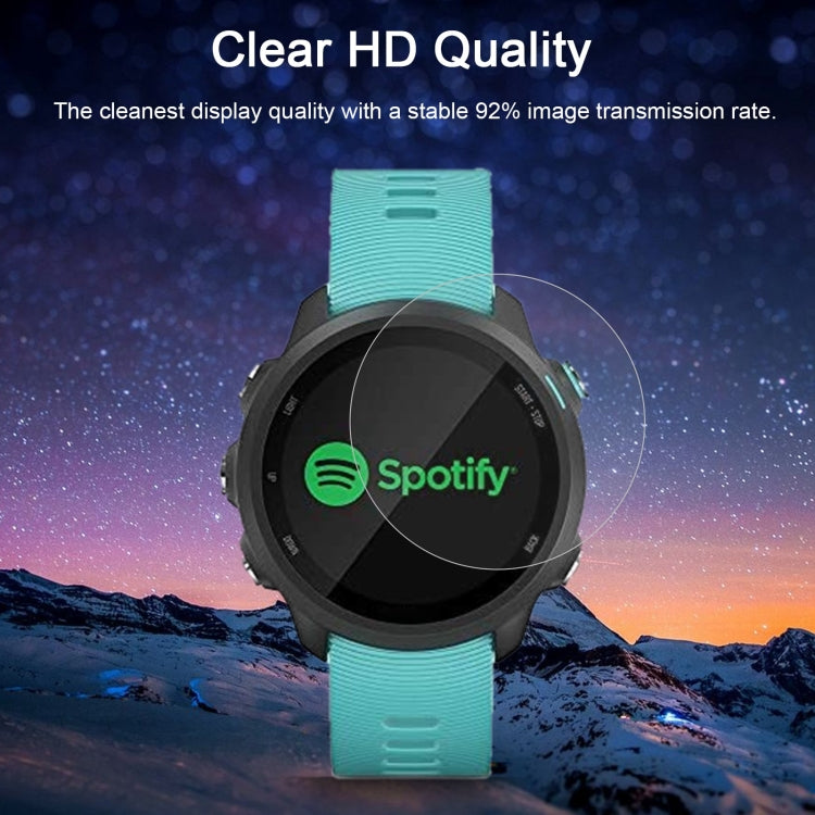 Garmin Forerunner 245 tempered glass protector, clear transparent fit over watch display
