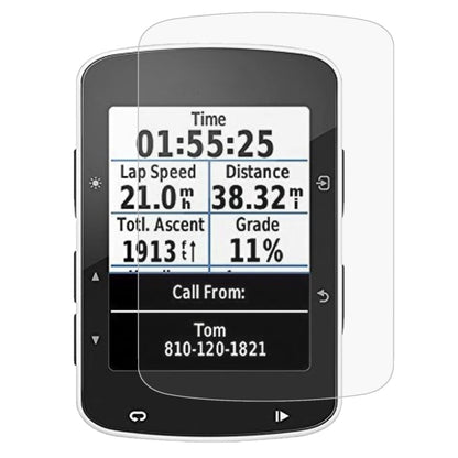 Clear tempered glass screen protector film for Garmin Edge 520, rounded cover