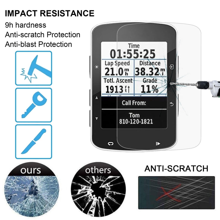Clear tempered glass screen protector film with 9H impact protection, rounded edges