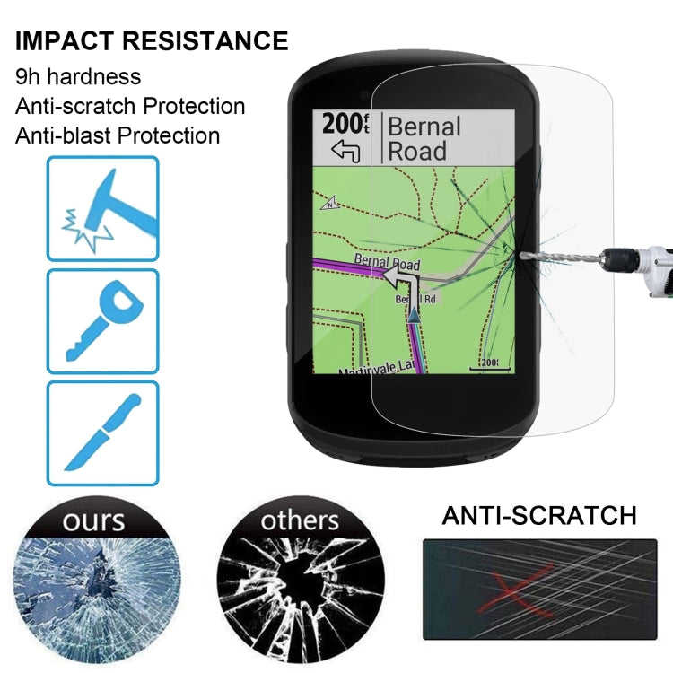Tempered glass screen protector for Garmin Edge 530, impact resistant, anti-scratch coverage