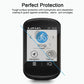 Tempered glass screen protector for a bike computer display with hydrophobic, smudge-resistant coating