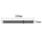 Milanese watch band size diagram showing 240mm length and 15mm width.