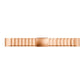 Rose gold steel watch band link detail, 22mm.