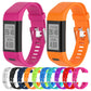 Set of colorful silicone smartwatch bands with metal buckles, multiple colors