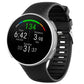 Polar Vantage V silicone watch band in black, with metal buckle and watch case