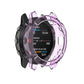 TPU half-coverage smartwatch case, purple transparent with black outer frame