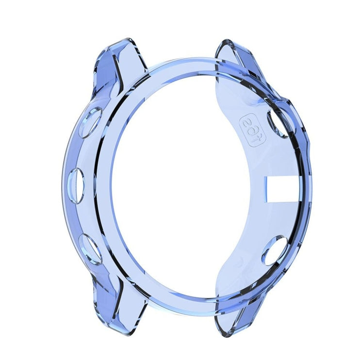 TPU half-coverage smartwatch protective case, light blue transparent frame